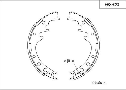 FI.BA FBS8023 - Kit ganasce freno autozon.pro