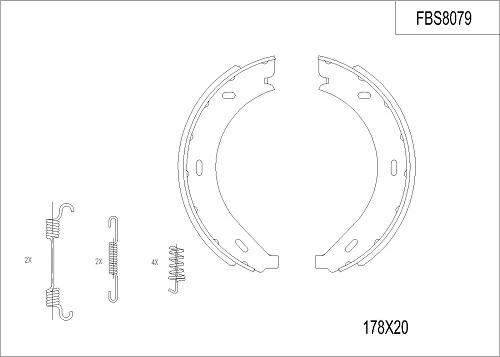 FI.BA FBS8079 - Kit ganasce freno autozon.pro