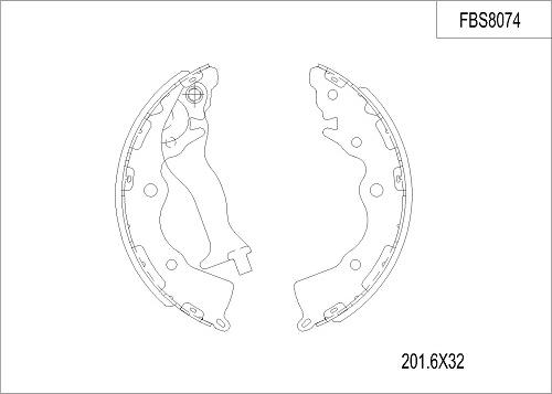 FI.BA FBS8074 - Kit ganasce freno autozon.pro