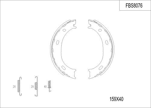 FI.BA FBS8076 - Kit ganasce freno autozon.pro