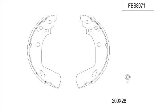 FI.BA FBS8071 - Kit ganasce freno autozon.pro