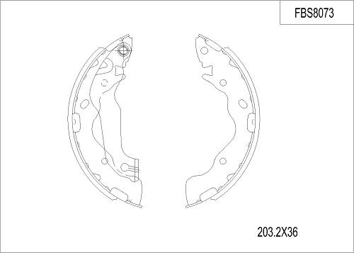 FI.BA FBS8073 - Kit ganasce freno autozon.pro