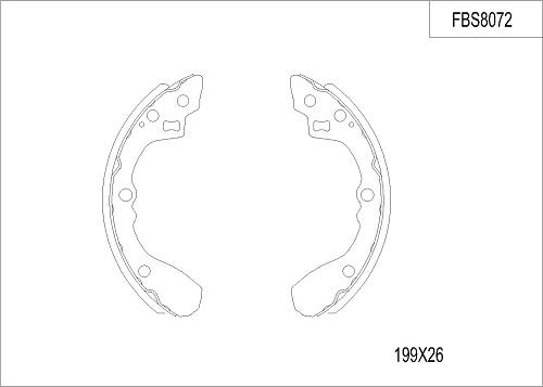 FI.BA FBS8072 - Kit ganasce freno autozon.pro