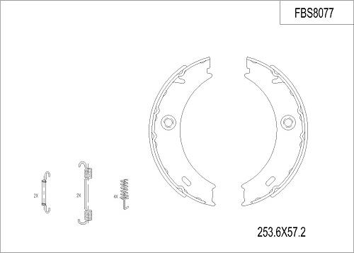 FI.BA FBS8077 - Kit ganasce freno autozon.pro