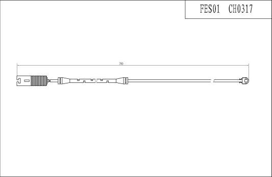 FI.BA FES01 - Contatto segnalazione, Usura past. freno / mat. d'attrito autozon.pro