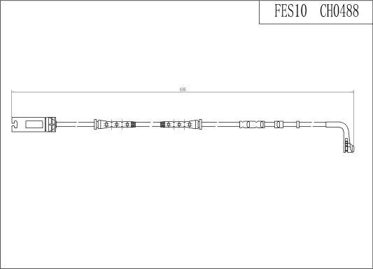 FI.BA FES10 - Contatto segnalazione, Usura past. freno / mat. d'attrito autozon.pro