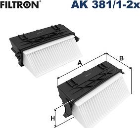 Filtron AK 381/1-2x - Filtro aria autozon.pro