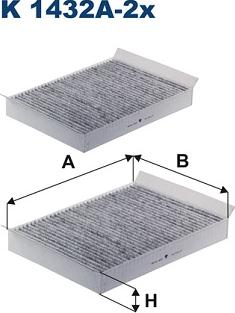 Filtron K 1432A-2x - Filtro, Aria abitacolo autozon.pro