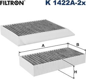 Filtron K 1422A-2x - Filtro, Aria abitacolo autozon.pro