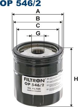 Filtron OP546/2 - Filtro olio autozon.pro