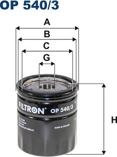 Filtron OP540/3 - Filtro olio autozon.pro