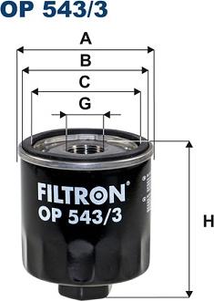 Filtron OP 543/3 - Filtro olio autozon.pro