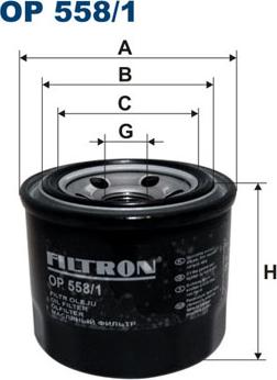 Filtron OP558/1 - Filtro olio autozon.pro