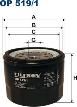 Filtron OP519/1 - Filtro olio autozon.pro