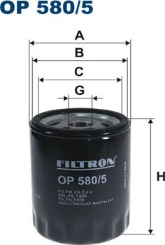 Filtron OP580/5 - Filtro olio autozon.pro