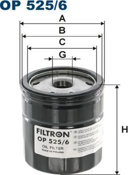 Filtron OP525/6 - Filtro olio autozon.pro