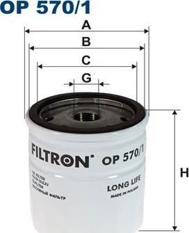 Filtron OP570/1 - Filtro olio autozon.pro