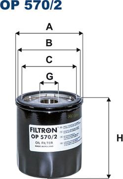 Filtron OP570/2 - Filtro olio autozon.pro