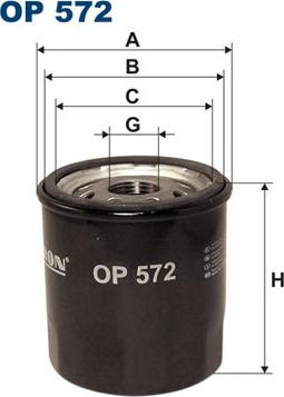 Filtron OP572 - Filtro olio autozon.pro