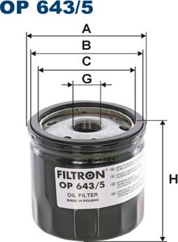 Filtron OP643/5 - Filtro olio autozon.pro