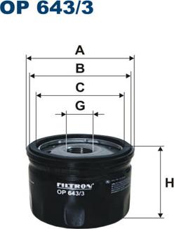 Filtron OP643/3 - Filtro olio autozon.pro