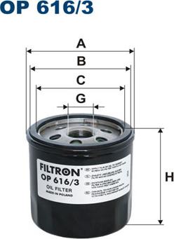 Filtron OP616/3 - Filtro olio autozon.pro