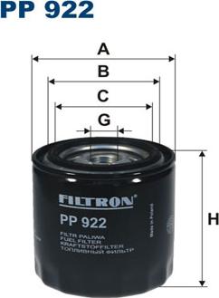 Filtron PP922 - Filtro carburante autozon.pro