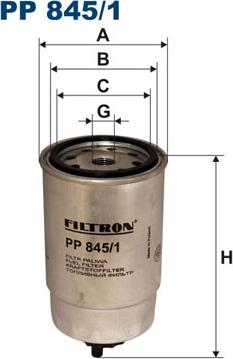 Filtron PP845/1 - Filtro carburante autozon.pro