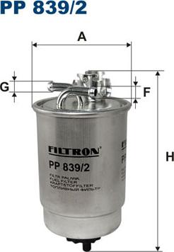 Filtron PP839/2 - Filtro carburante autozon.pro