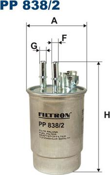 Filtron PP838/2 - Filtro carburante autozon.pro