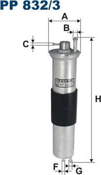 Filtron PP832/3 - Filtro carburante autozon.pro