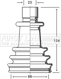 First Line FCB2115 - Cuffia, Semiasse autozon.pro