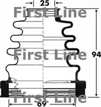 First Line FCB2871 - Cuffia, Semiasse autozon.pro