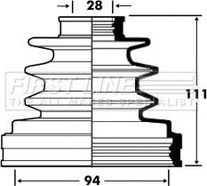 First Line FCB2877 - Cuffia, Semiasse autozon.pro