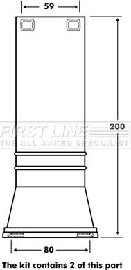 First Line FPK7099 - Kit parapolvere, Ammortizzatore autozon.pro