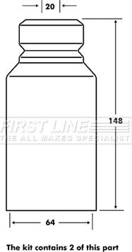 First Line FPK7035 - Kit parapolvere, Ammortizzatore autozon.pro