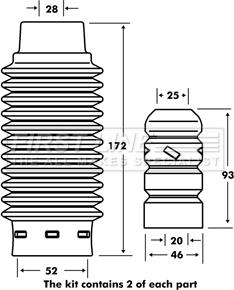 First Line FPK7029 - Kit parapolvere, Ammortizzatore autozon.pro