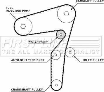 First Line FTW1081 - Pompa acqua + Kit cinghie dentate autozon.pro