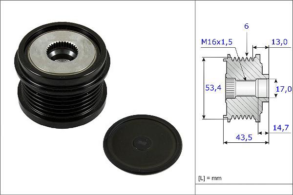 Fispa 455232 - Puleggia cinghia, Alternatore autozon.pro