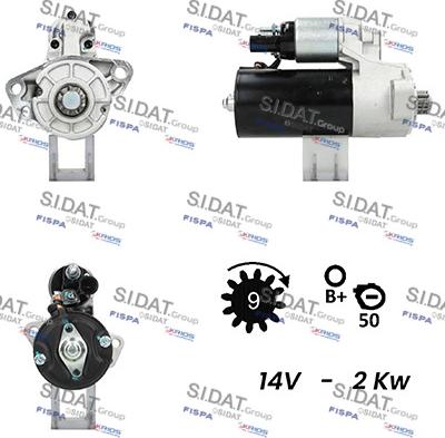 Fispa S12BH0252A2 - Motorino d'avviamento autozon.pro