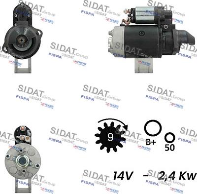 Fispa S12BH0261A2 - Motorino d'avviamento autozon.pro