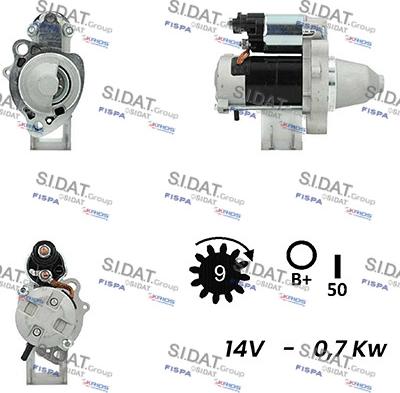 Fispa S12DE0516A2 - Motorino d'avviamento autozon.pro