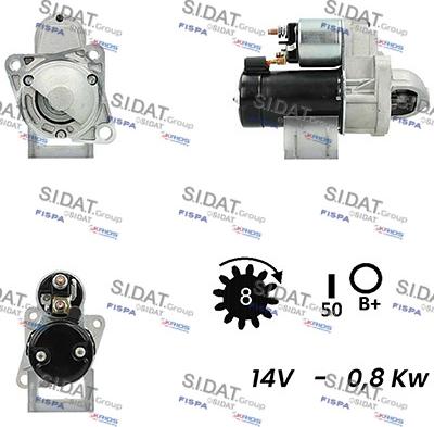 Fispa S12HY0434A2 - Motorino d'avviamento autozon.pro