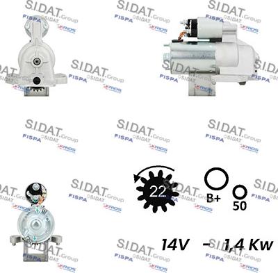 Fispa S12VS0695A2 - Motorino d'avviamento autozon.pro