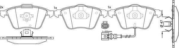 FIT FP0915E - Kit pastiglie freno, Freno a disco autozon.pro