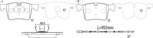 FIT FP1561E - Kit pastiglie freno, Freno a disco autozon.pro