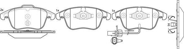 FIT FP1535E - Kit pastiglie freno, Freno a disco autozon.pro