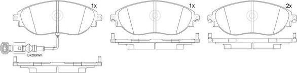 FIT FP1633E - Kit pastiglie freno, Freno a disco autozon.pro