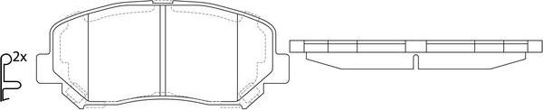 FIT FP1623 - Kit pastiglie freno, Freno a disco autozon.pro