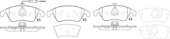 FIT FP1342E - Kit pastiglie freno, Freno a disco autozon.pro